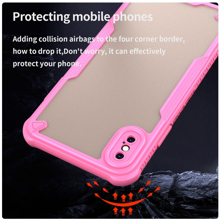 For iPhone XS Max Armor Glaze PC Hybrid TPU Phone Case