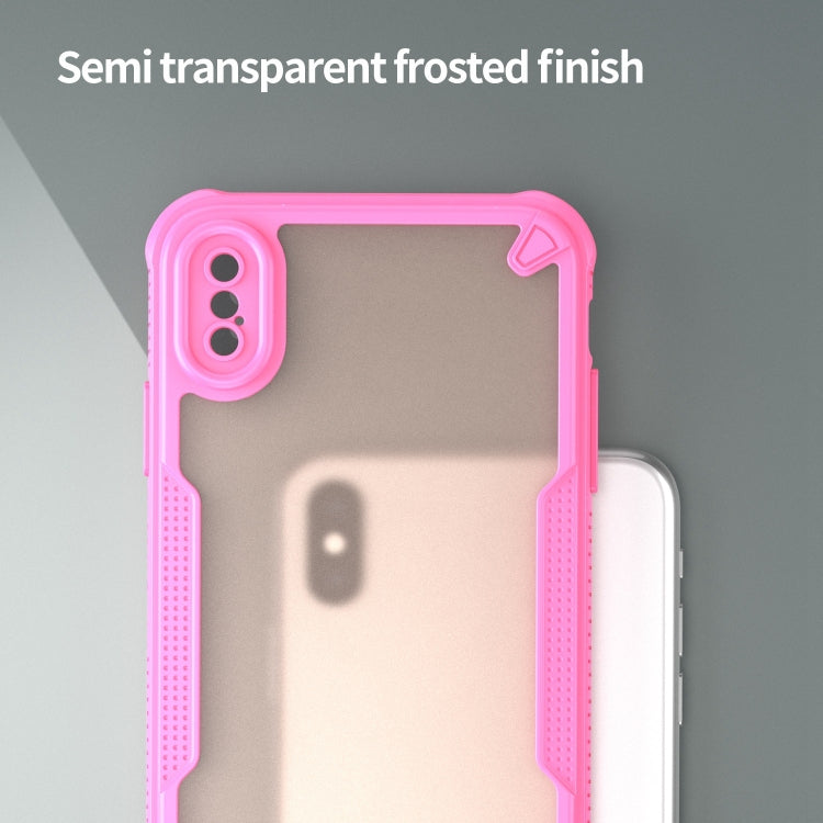 For iPhone XS Max Armor Glaze PC Hybrid TPU Phone Case
