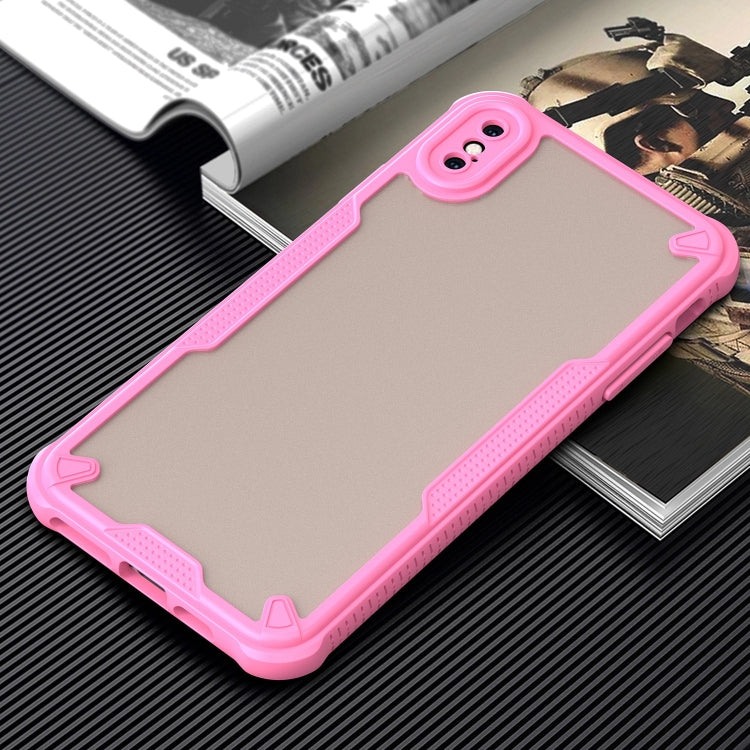 For iPhone XS Max Armor Glaze PC Hybrid TPU Phone Case