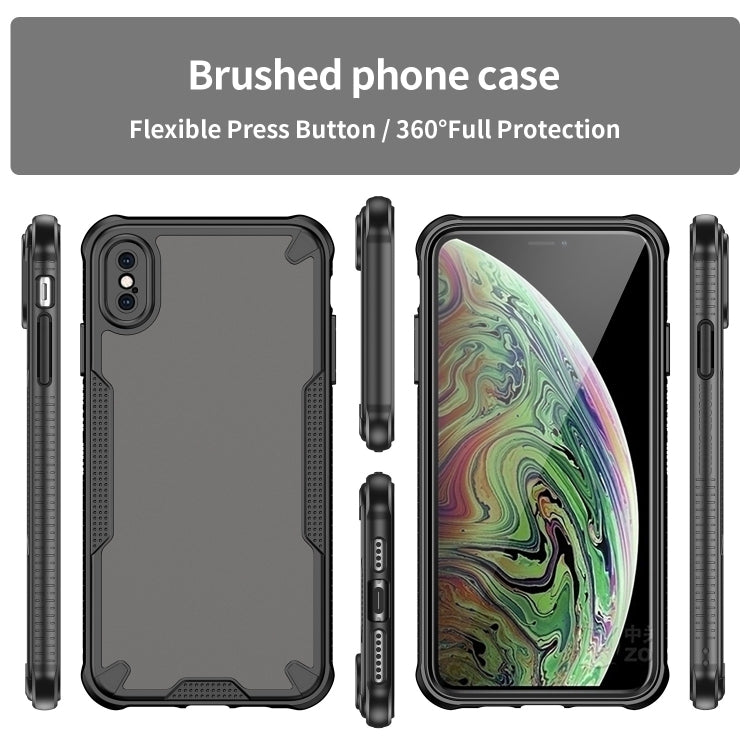 For iPhone XS Max Armor Glaze PC Hybrid TPU Phone Case