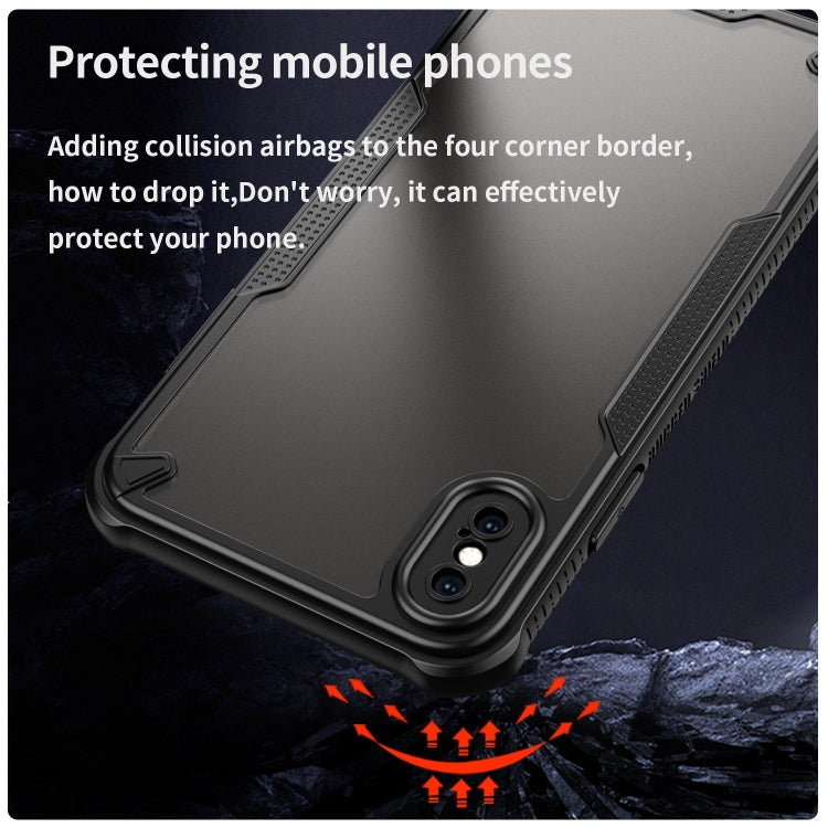 For iPhone XS Max Armor Glaze PC Hybrid TPU Phone Case