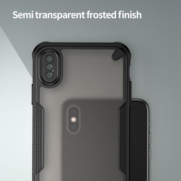 For iPhone XS Max Armor Glaze PC Hybrid TPU Phone Case