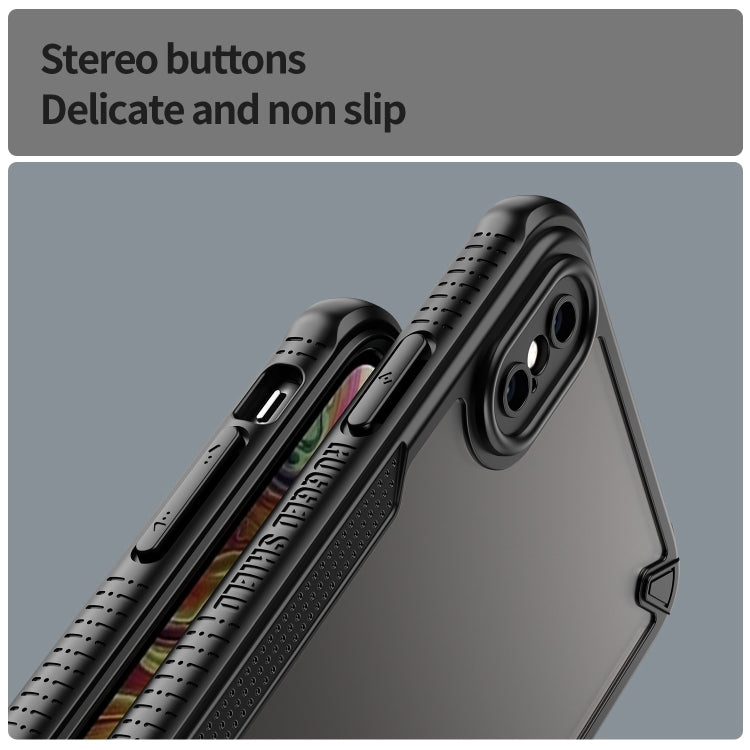 For iPhone XS Max Armor Glaze PC Hybrid TPU Phone Case