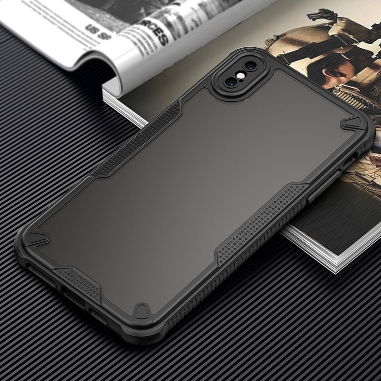 For iPhone XS Max Armor Glaze PC Hybrid TPU Phone Case