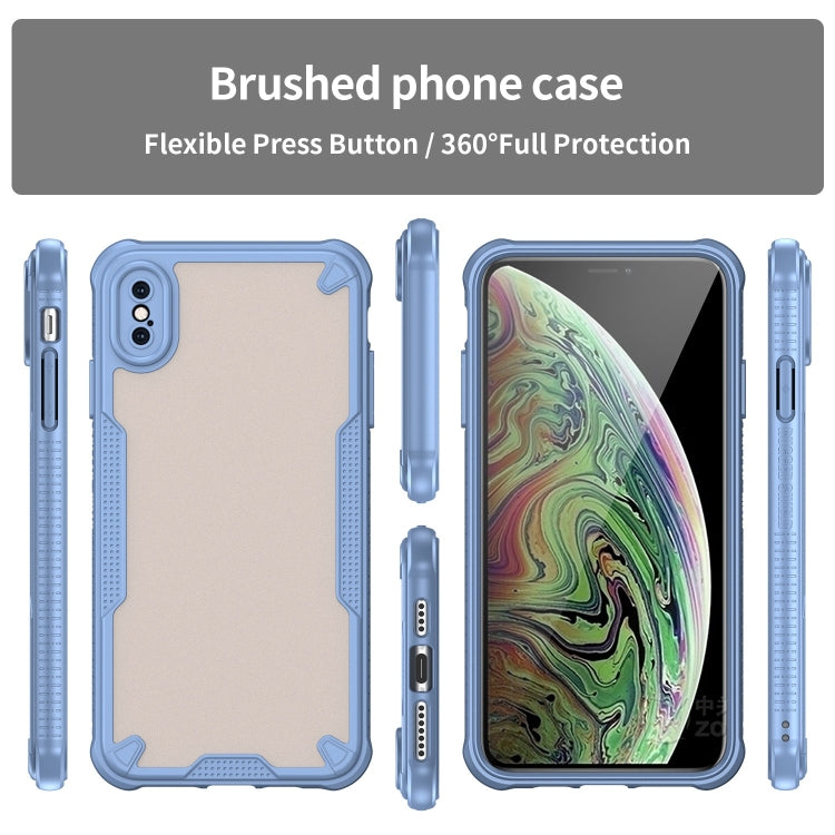 For iPhone XS Max Armor Glaze PC Hybrid TPU Phone Case