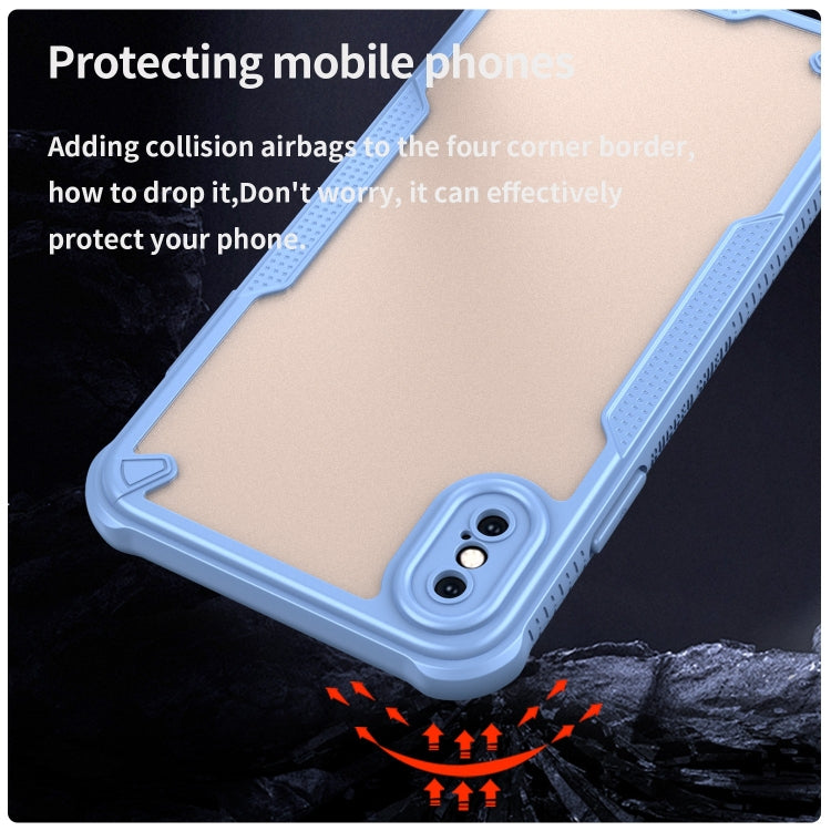 For iPhone XS Max Armor Glaze PC Hybrid TPU Phone Case