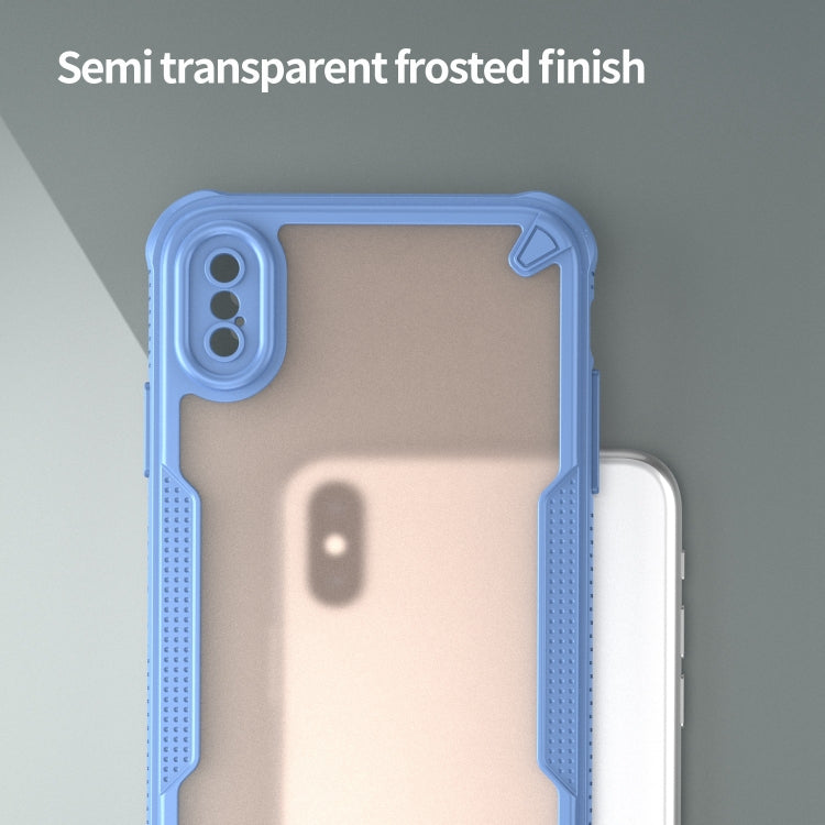 For iPhone XS Max Armor Glaze PC Hybrid TPU Phone Case