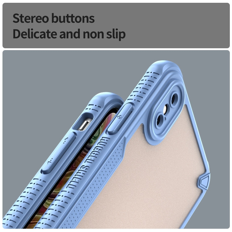 For iPhone XS Max Armor Glaze PC Hybrid TPU Phone Case
