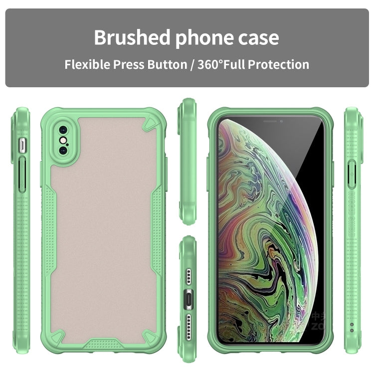 For iPhone XS Max Armor Glaze PC Hybrid TPU Phone Case