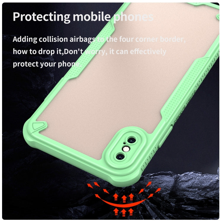 For iPhone XS Max Armor Glaze PC Hybrid TPU Phone Case