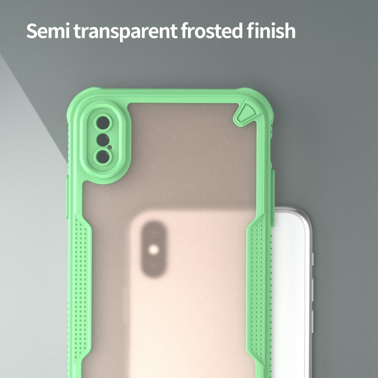 For iPhone XS Max Armor Glaze PC Hybrid TPU Phone Case