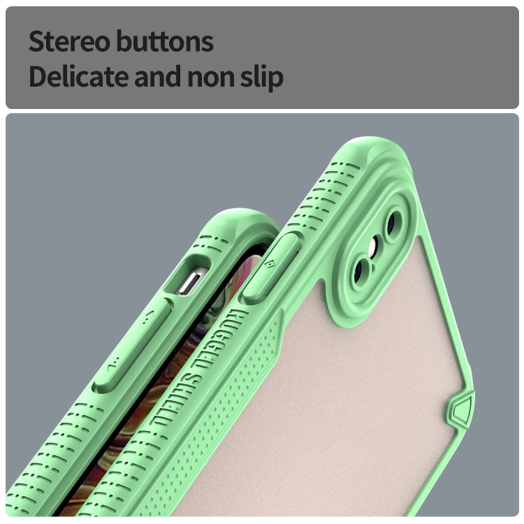 For iPhone XS Max Armor Glaze PC Hybrid TPU Phone Case
