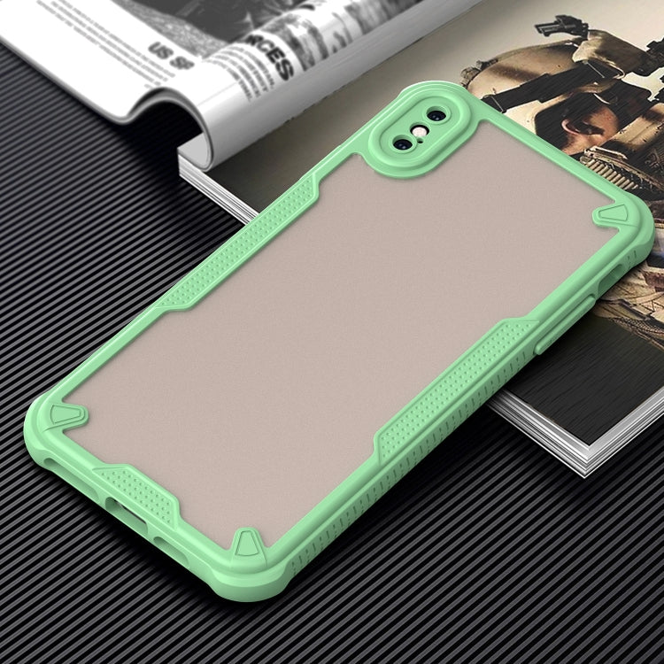 For iPhone XS Max Armor Glaze PC Hybrid TPU Phone Case