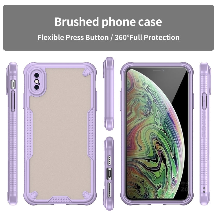 For iPhone XS Max Armor Glaze PC Hybrid TPU Phone Case