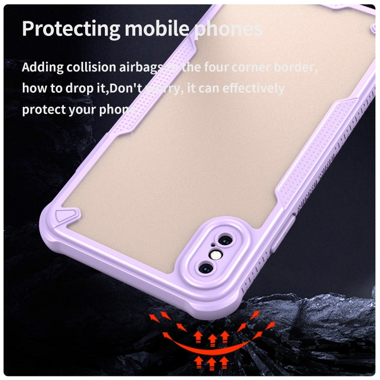For iPhone XS Max Armor Glaze PC Hybrid TPU Phone Case
