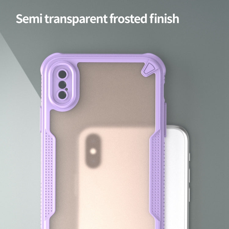 For iPhone XS Max Armor Glaze PC Hybrid TPU Phone Case
