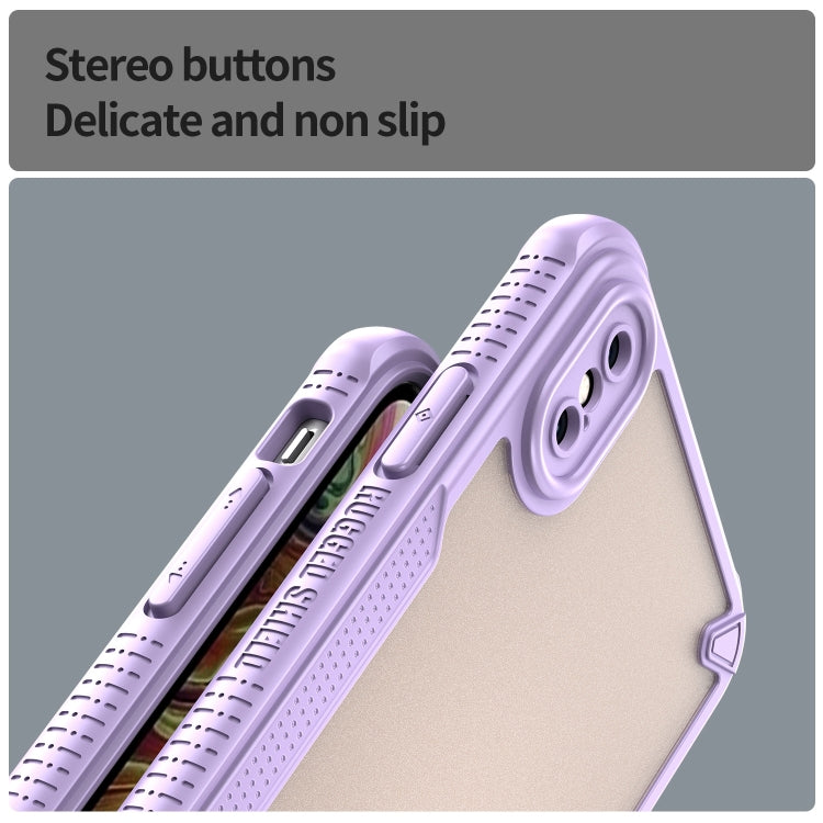 For iPhone XS Max Armor Glaze PC Hybrid TPU Phone Case