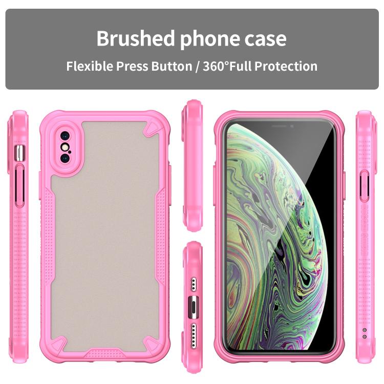 For iPhone XS Armor Glaze PC Hybrid TPU Phone Case