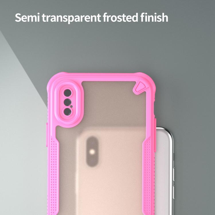 For iPhone XS Armor Glaze PC Hybrid TPU Phone Case