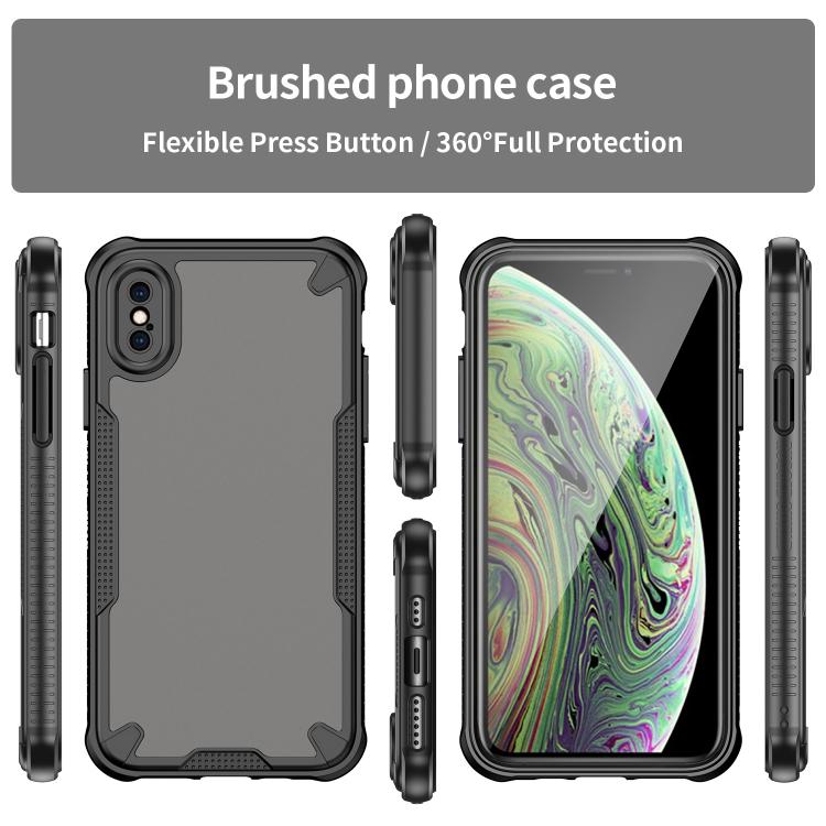 For iPhone XS Armor Glaze PC Hybrid TPU Phone Case