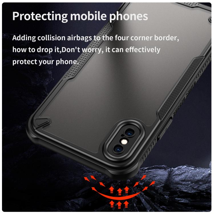 For iPhone XS Armor Glaze PC Hybrid TPU Phone Case