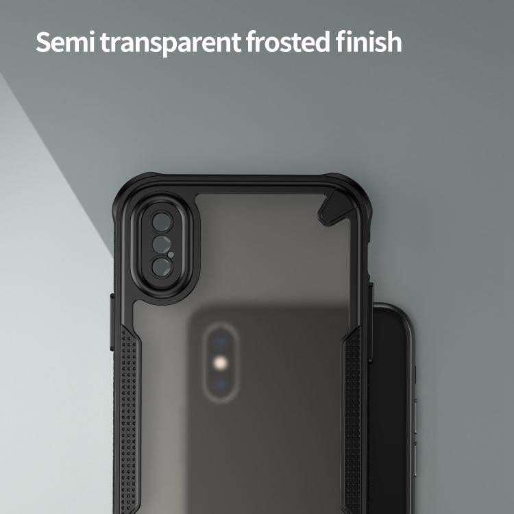 For iPhone XS Armor Glaze PC Hybrid TPU Phone Case