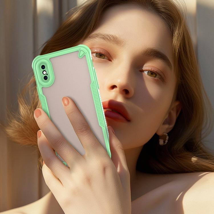 For iPhone XS Armor Glaze PC Hybrid TPU Phone Case