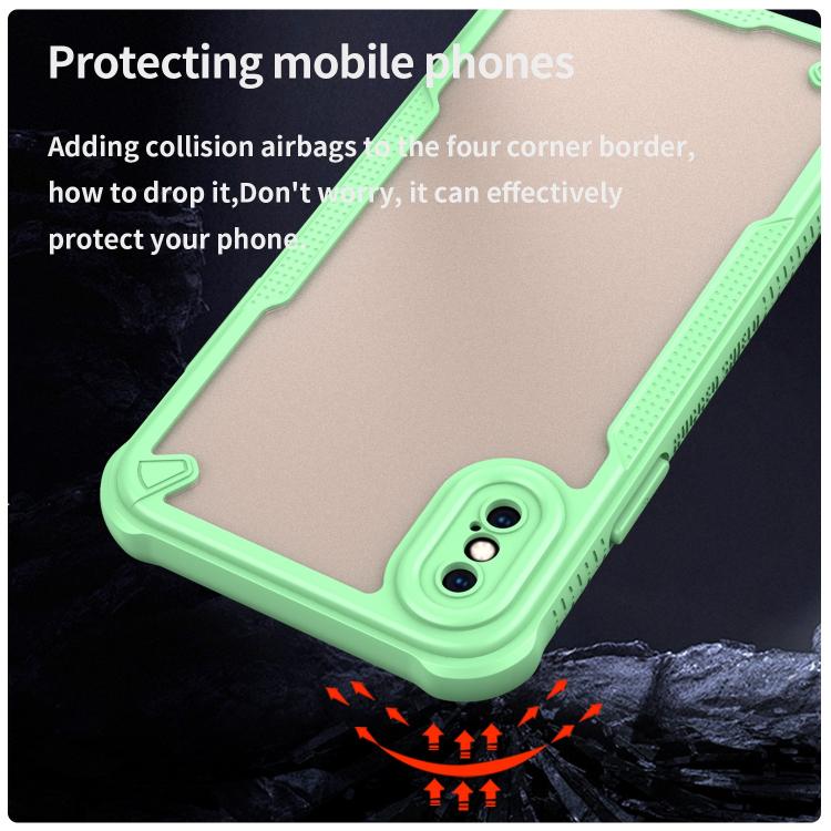For iPhone XS Armor Glaze PC Hybrid TPU Phone Case