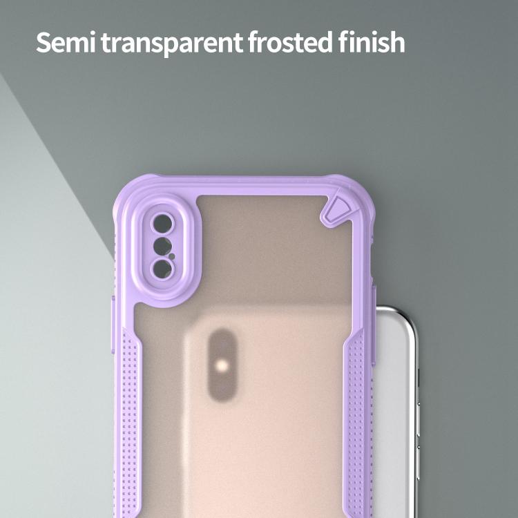 For iPhone XS Armor Glaze PC Hybrid TPU Phone Case