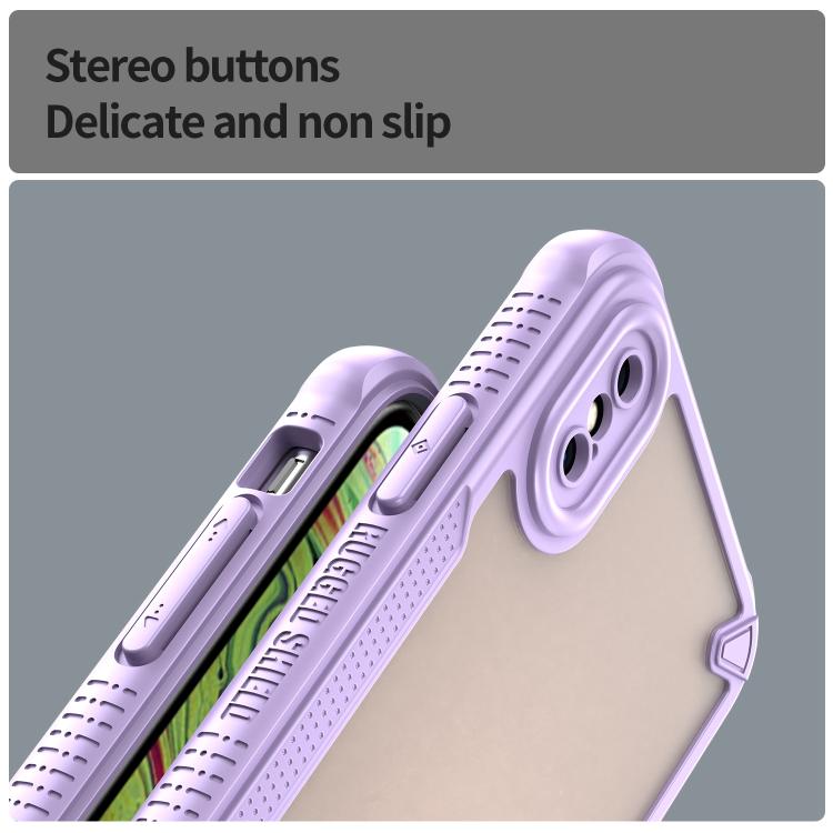 For iPhone XS Armor Glaze PC Hybrid TPU Phone Case