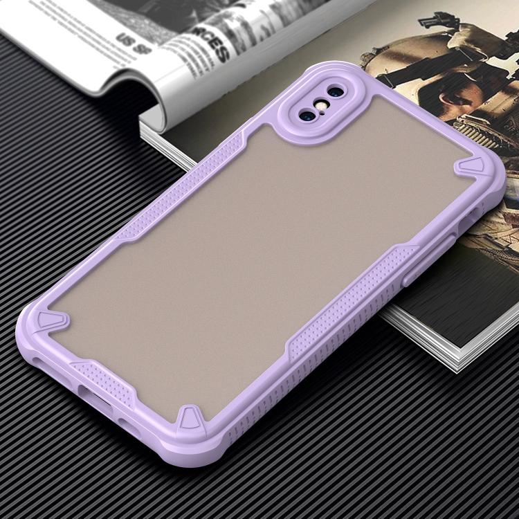 For iPhone XS Armor Glaze PC Hybrid TPU Phone Case