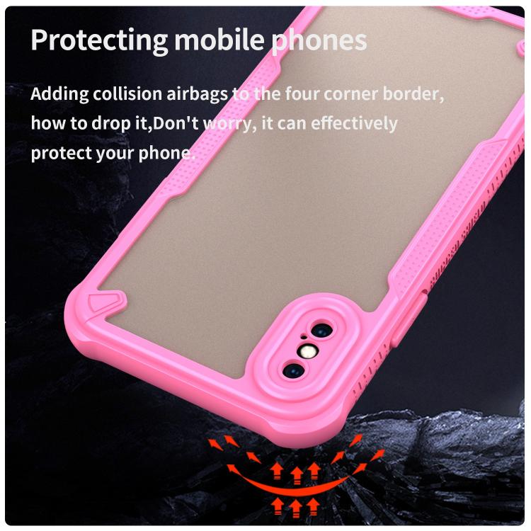 For iPhone X Armor Glaze PC Hybrid TPU Phone Case