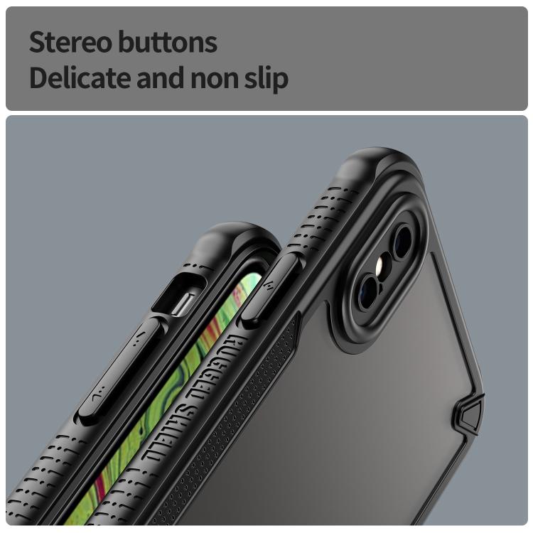 For iPhone X Armor Glaze PC Hybrid TPU Phone Case
