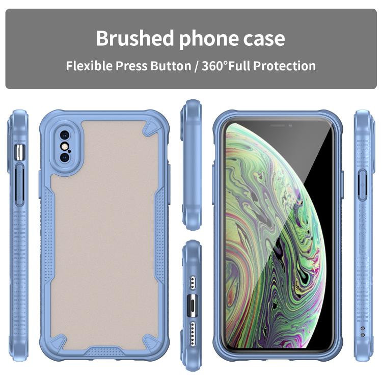 For iPhone X Armor Glaze PC Hybrid TPU Phone Case