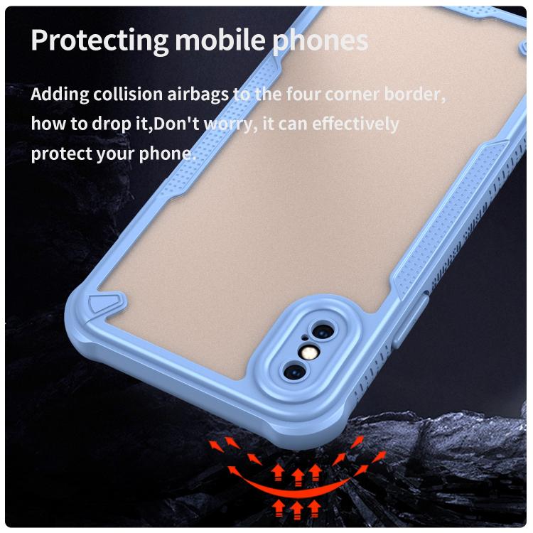 For iPhone X Armor Glaze PC Hybrid TPU Phone Case