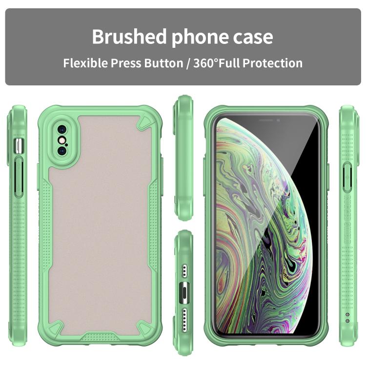 For iPhone X Armor Glaze PC Hybrid TPU Phone Case