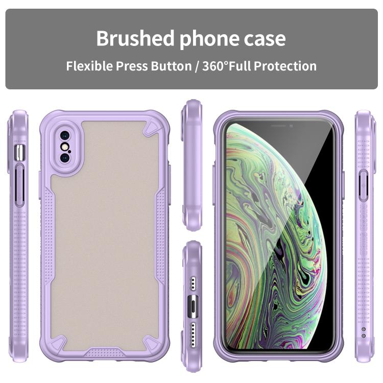 For iPhone X Armor Glaze PC Hybrid TPU Phone Case