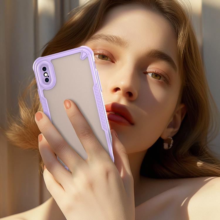For iPhone X Armor Glaze PC Hybrid TPU Phone Case