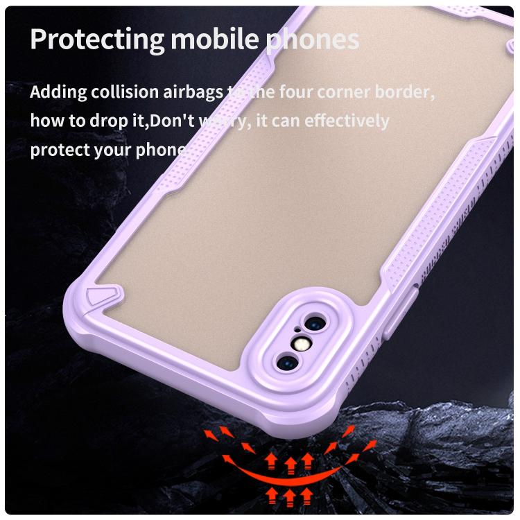 For iPhone X Armor Glaze PC Hybrid TPU Phone Case