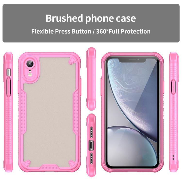 For iPhone XR Armor Glaze PC Hybrid TPU Phone Case
