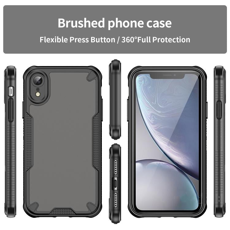 For iPhone XR Armor Glaze PC Hybrid TPU Phone Case