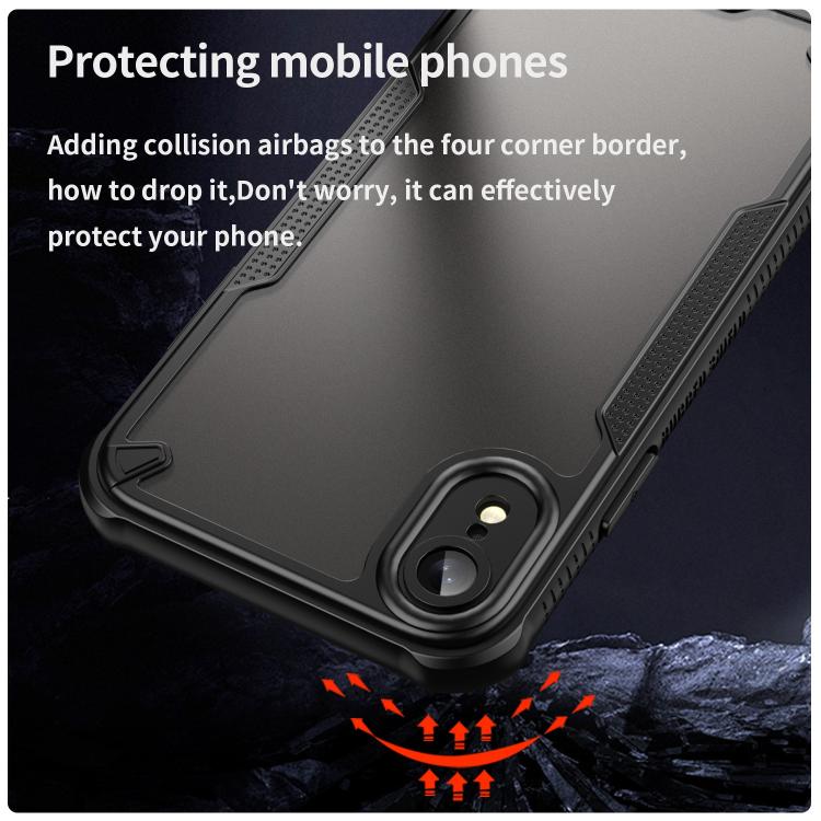 For iPhone XR Armor Glaze PC Hybrid TPU Phone Case