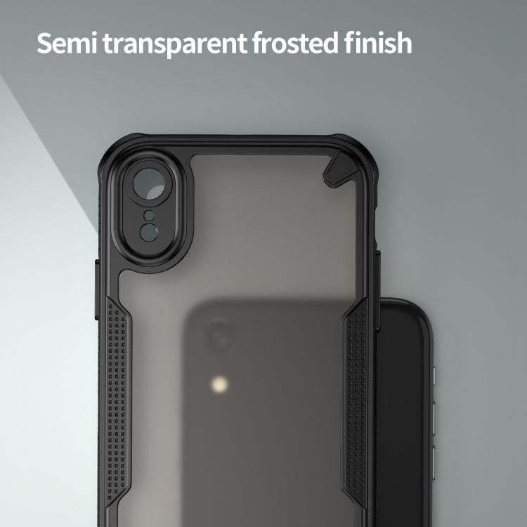 For iPhone XR Armor Glaze PC Hybrid TPU Phone Case