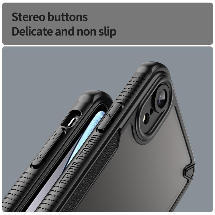 For iPhone XR Armor Glaze PC Hybrid TPU Phone Case