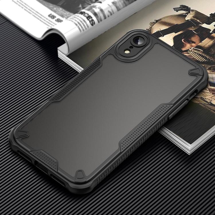 For iPhone XR Armor Glaze PC Hybrid TPU Phone Case