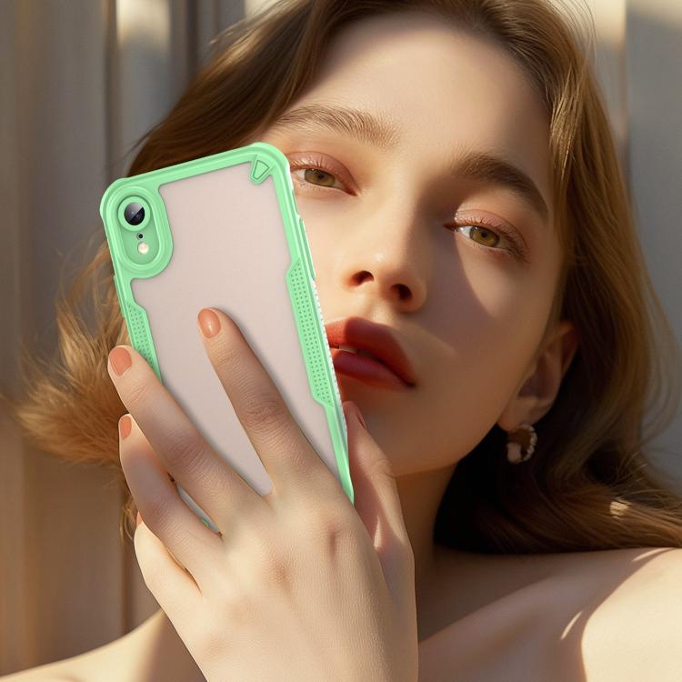 For iPhone XR Armor Glaze PC Hybrid TPU Phone Case