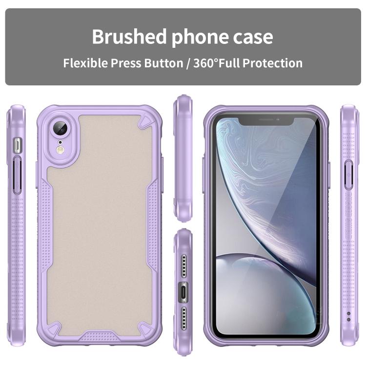 For iPhone XR Armor Glaze PC Hybrid TPU Phone Case