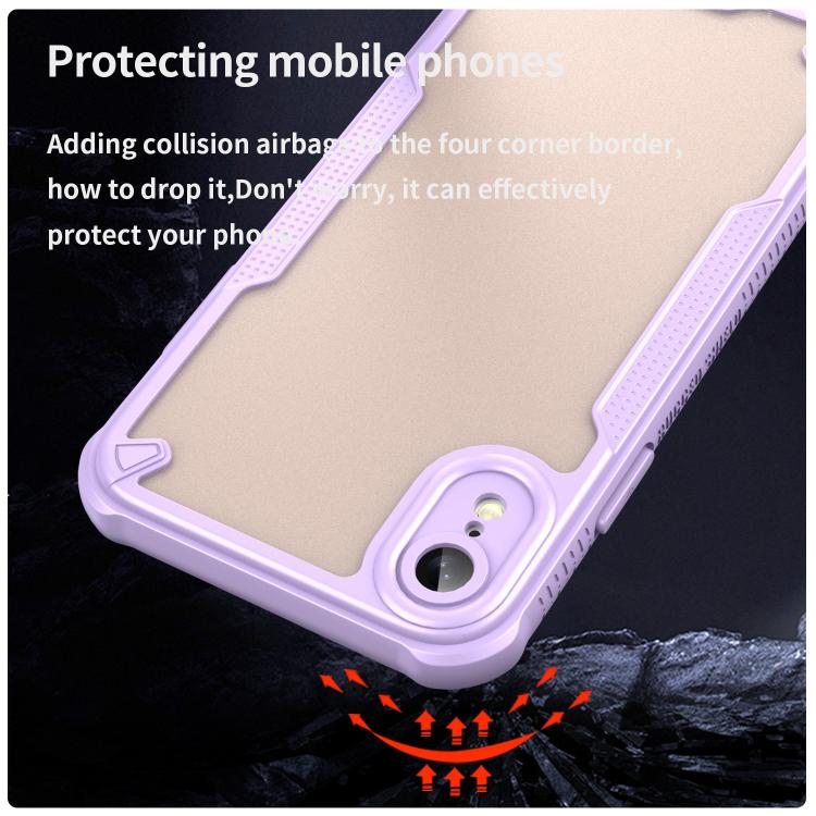 For iPhone XR Armor Glaze PC Hybrid TPU Phone Case