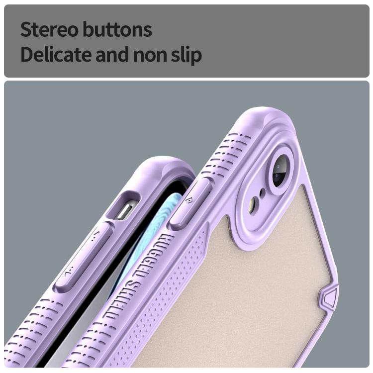 For iPhone XR Armor Glaze PC Hybrid TPU Phone Case