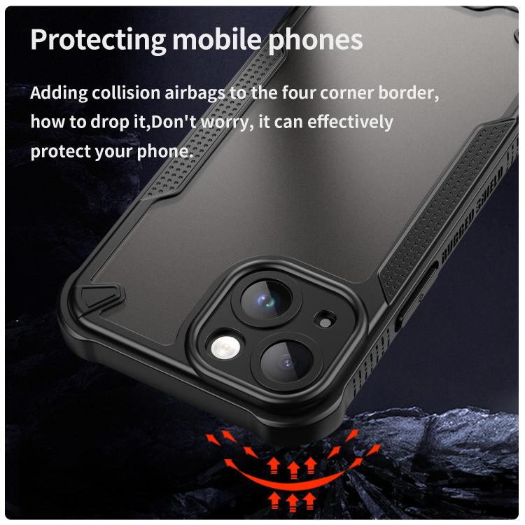 For iPhone 13 mini Armor Glaze PC Hybrid TPU Phone Case
